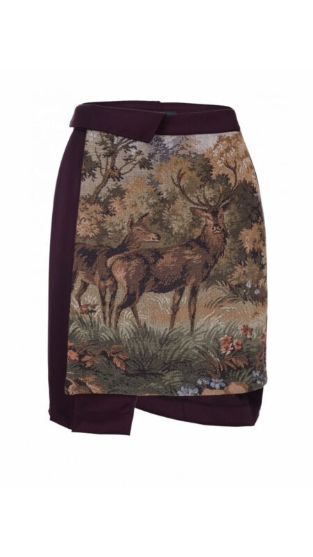 VEZA BURGUNDY skirt