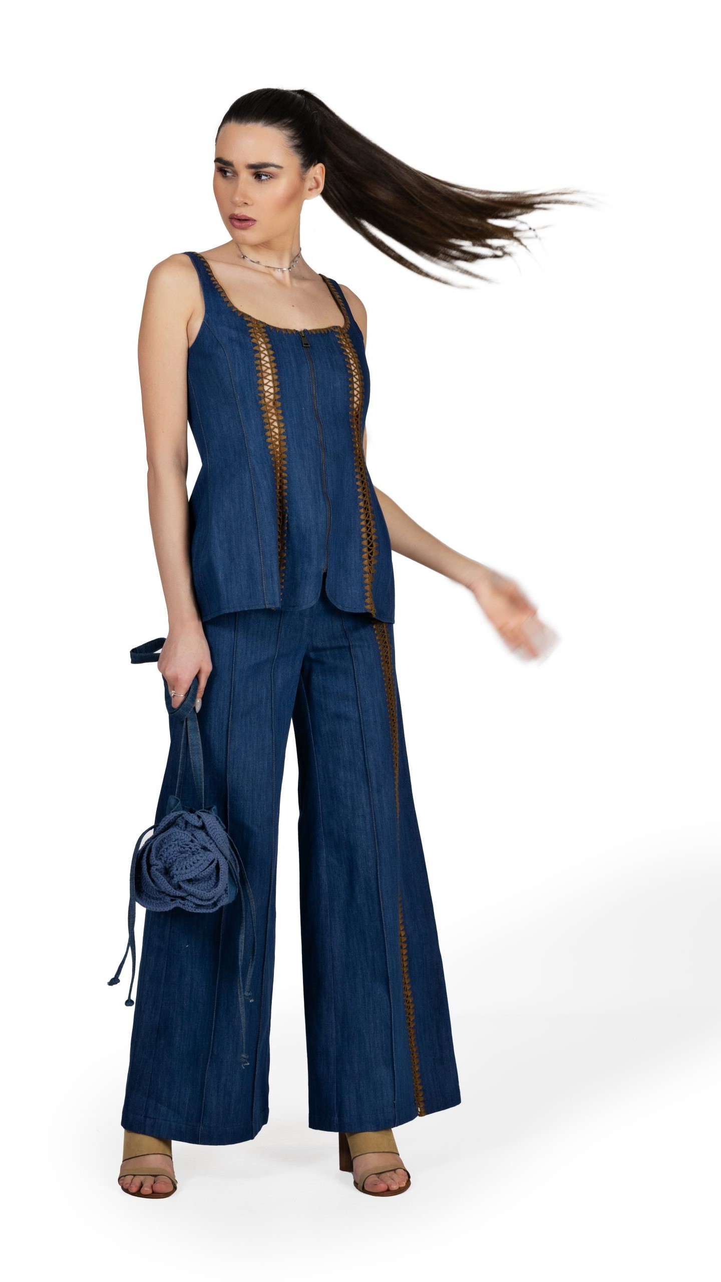 DENIM MOCHA dark trousers